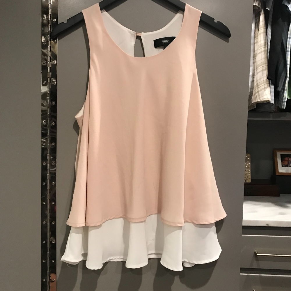 Massimo Tan and White Blouse